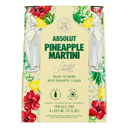 Absolut Cocktails • Pineapple Martini 4pk-12oz