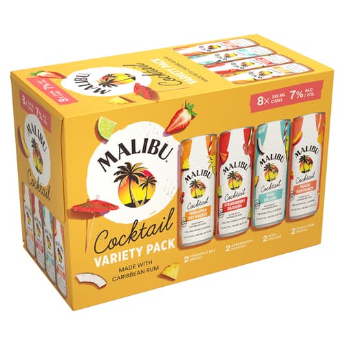 Malibu Cocktails Variety Pack 8pk-12oz