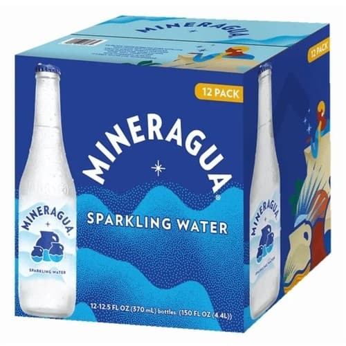Mineragua Mexican Sparkling Water 12.5 oz Glass Bottles