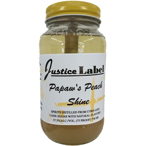 Justice Label Papaw's Peach Shine