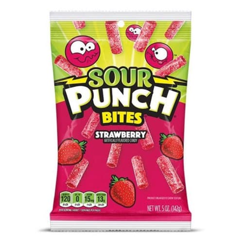 Sour Punch Strawberry Candy Bites