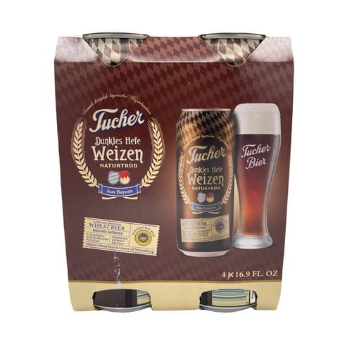 Tucher Dunkel Hefeweizen • 4pk 16.9oz Can