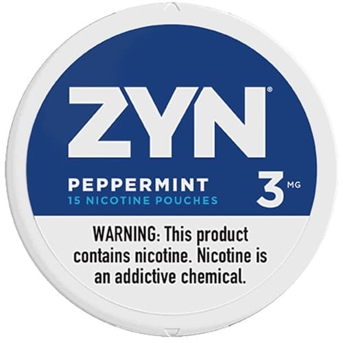 Zyn Nicotine Pouches Peppermint 3mg • Can
