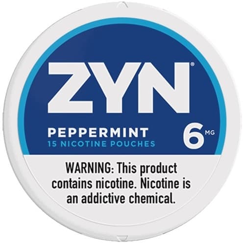 Zyn Nicotine Pouches Peppermint 6mg • Can
