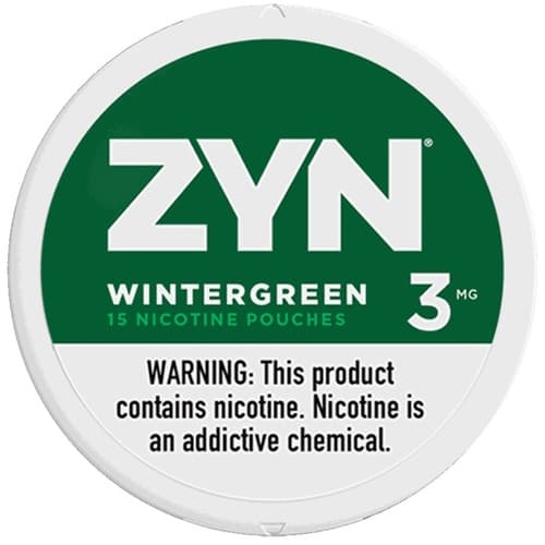 Zyn Nicotine Pouches Wintergreen 3mg • Can