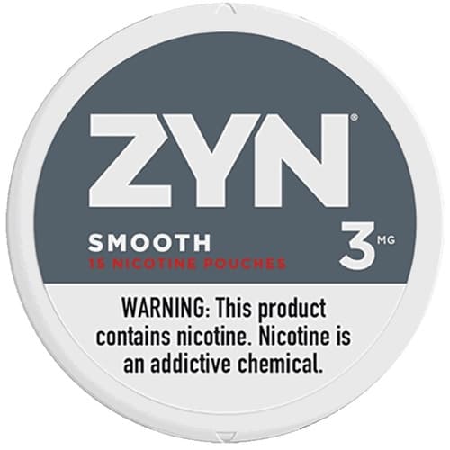 Zyn Nicotine Pouches Smooth 3mg • Can