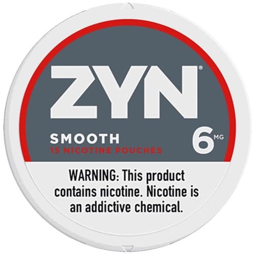 Zyn Nicotine Pouches Smooth 6mg • Can
