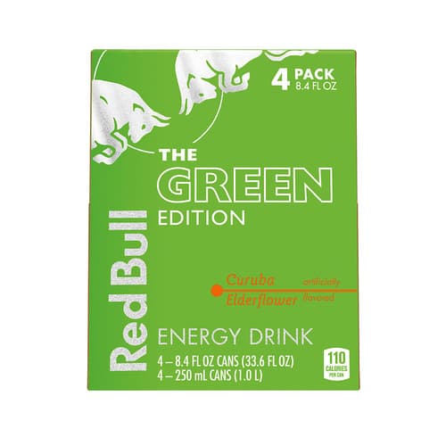 Red Bull • Green Caruba Elderflower 8.4 oz 4 Pack