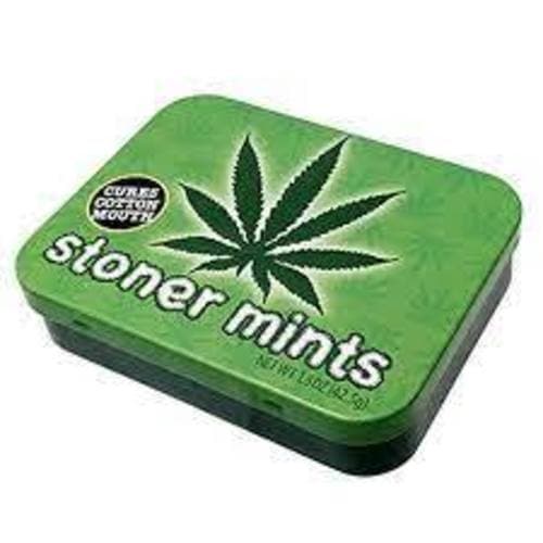 Stoner Peppermints Leaf Shaped Candy In Tin