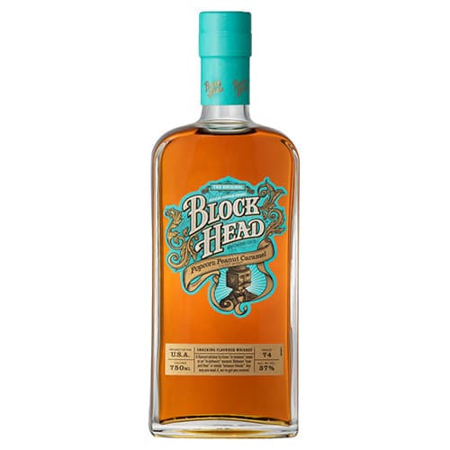 Block Head Popcorn Peanut Caramel Flavored Whsikey