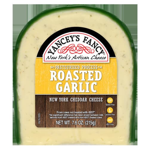 Yancey's Fancy Roasted Garlic Cheddar Wedge