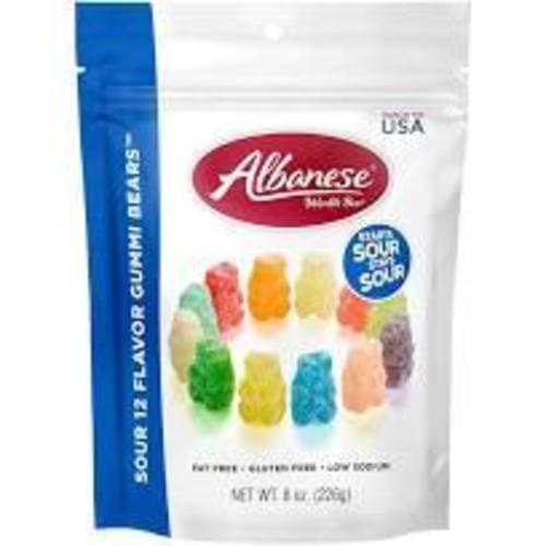 Albanese Sour Assorted Flavors Gummi Bear Candy