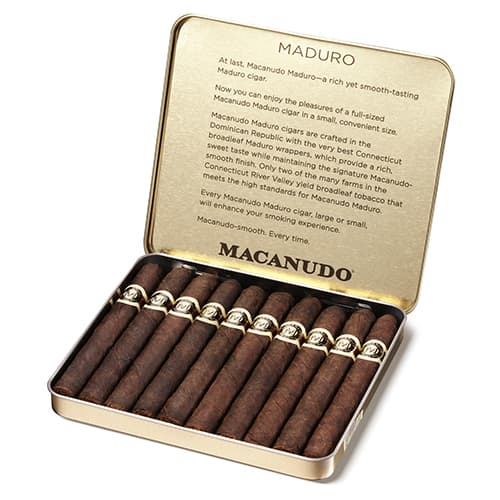 Cigar Macanudo Maduro Ascot Cigarillos Box Of Ten Tin 10pk