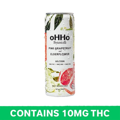Ohho Pink Grapefruit Elderflower 5mg Delta 9 • Single Can