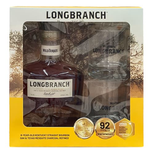 Wild Turkey Bourbon • Longbranch with Glasses