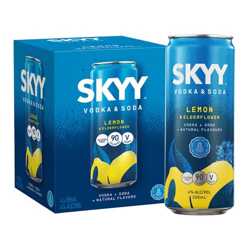 Skyy Cocktails • Lemon & Elderflower 4pk-12oz