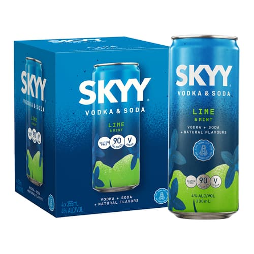 Skyy Cocktails • Lime & Mint 4pk-12oz
