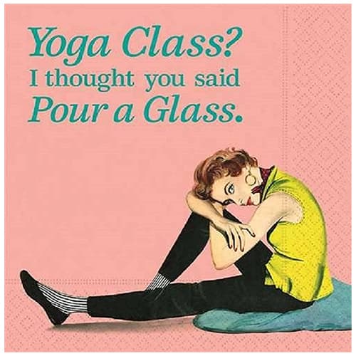 Design Design Napkins • Yoga Class Pour A Glass