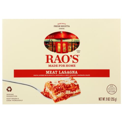 Raos Frozen Entree • Meat Lasagna