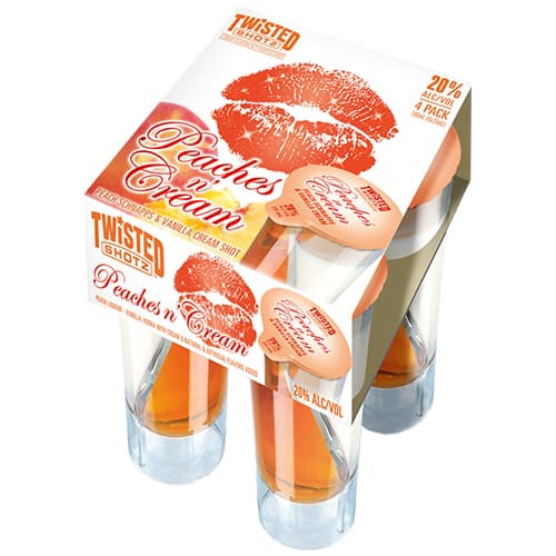 Twisted Shotz • Peaches N' Cream 4pk-25ml