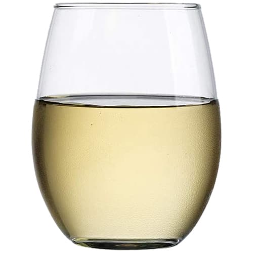 Home Essentials Basic • White Wine Stemless Glass 15 oz