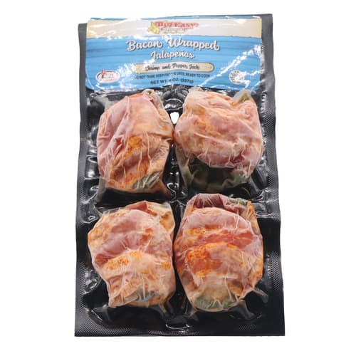 Big Easy Bacon Wrap Jalapenos with  Cream & Cheddar