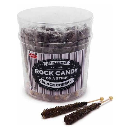 Rock Candy On A Stick Jar • Black Cherry