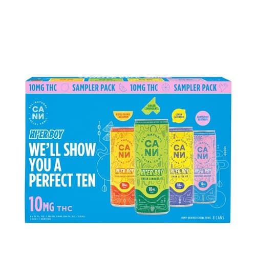 Cann Hi'er Boy Variety Pack 10mg Delta 9 • 8pk Can