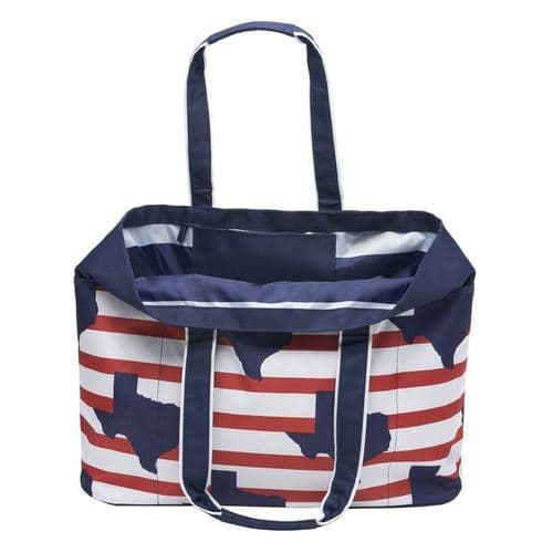 Blueoco Tote • Texas Maps / Stripes Oversized