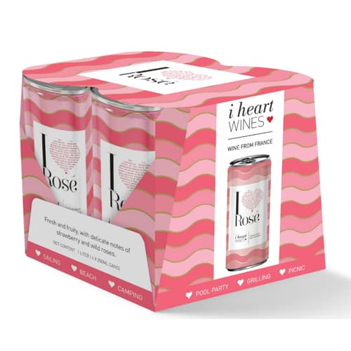 I Heart Rose Can 4pk