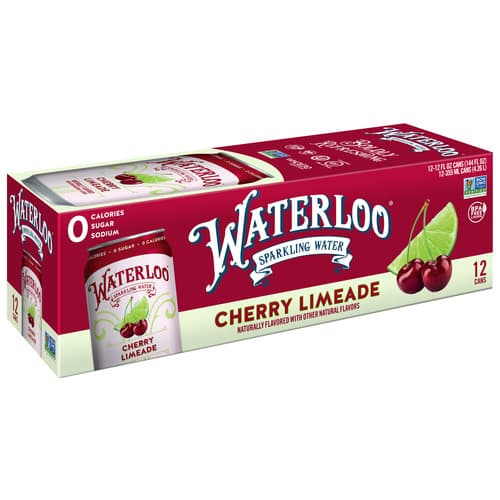 Waterloo Sparkling Water • Cherry Limeade 12 oz Cans