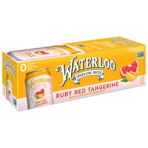 Waterloo Sparkling Water • Ruby Red Tangerine 12 oz