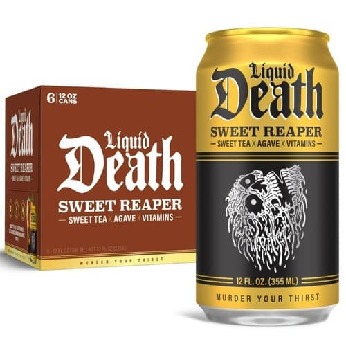 Liquid Death Ready To Drink Sweet Reaper Tea  12 oz 6 Pack