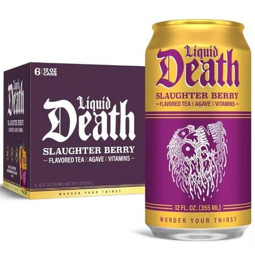 Liquid Death Tea • Slaughter Berry Rtd 12 oz