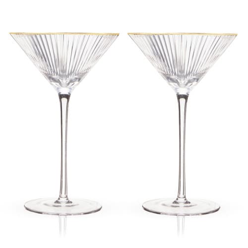Viski Drinkware • Meridian Martini Crystal Stems