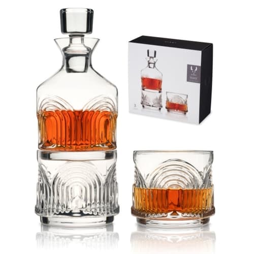 Viski Decanter • Beau Stacking Crystal Set 3 Pc