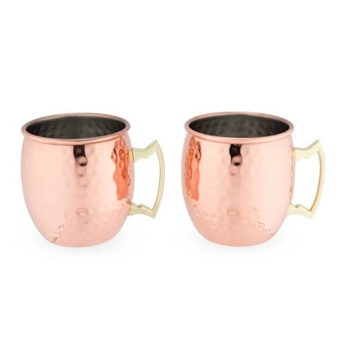 True • Moscow Mule Hammered 16oz 2 Pk Copper-plate