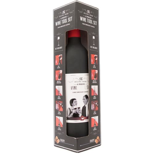 Silver One • Wine Tool Set In Bottle 6 Pc