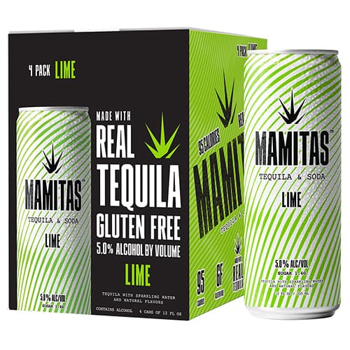 Mamitas Tequila & Soda • Lime 4pk-12oz