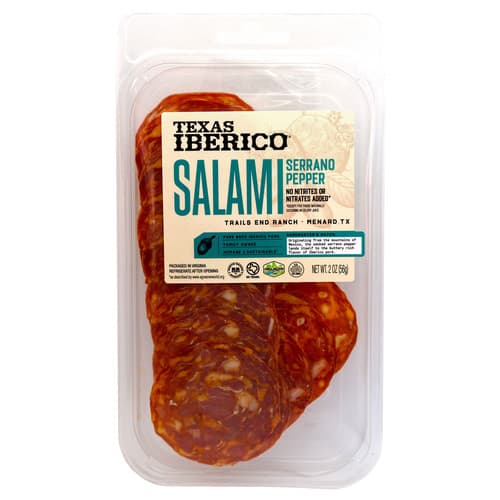 Meat • Texas Iberico Sliced Smoked Serrano Salami