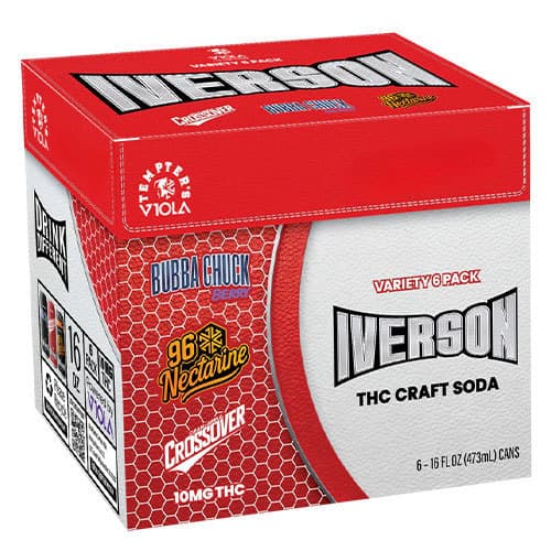 Iverson 96 Nectarine Craft Soda 10mg Delta 9 • 6pk Can