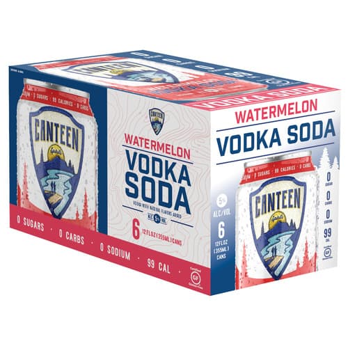 Canteen Cocktails • Watermelon Vodka 6pk-12oz