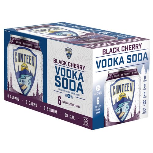Canteen Cocktails • Black Cherry Vodka 6pk-12oz