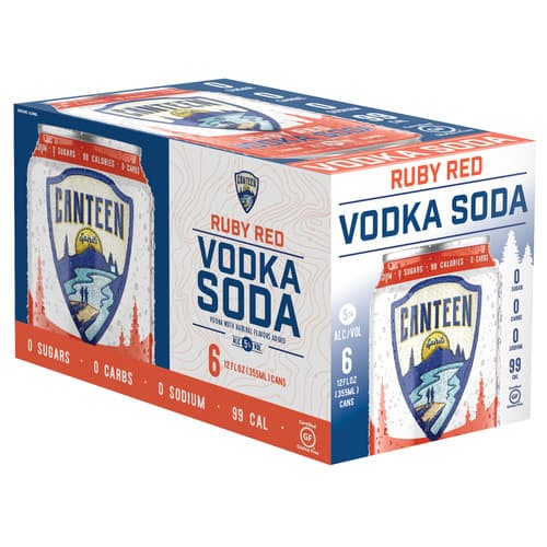 Canteen Cocktails • Grapefruit Vodka 6pk-12oz
