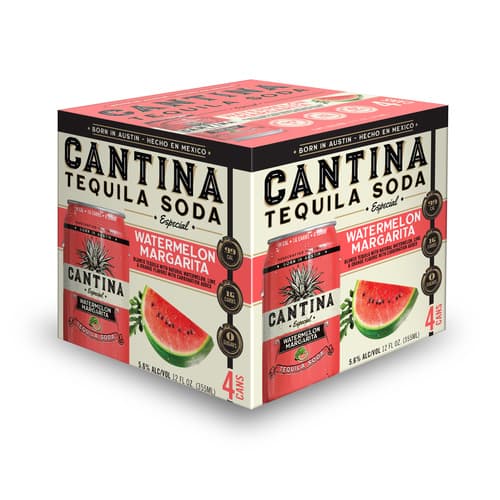 Cantina Tequila & Soda • Watermelon Marg 4pk-12oz