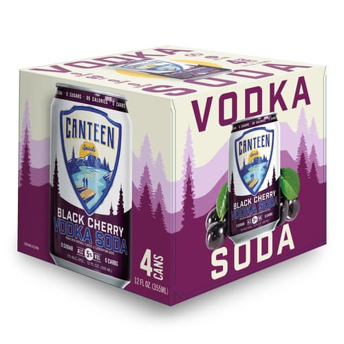 Canteen Vodka + Soda • Black Cherry 4pk-12oz