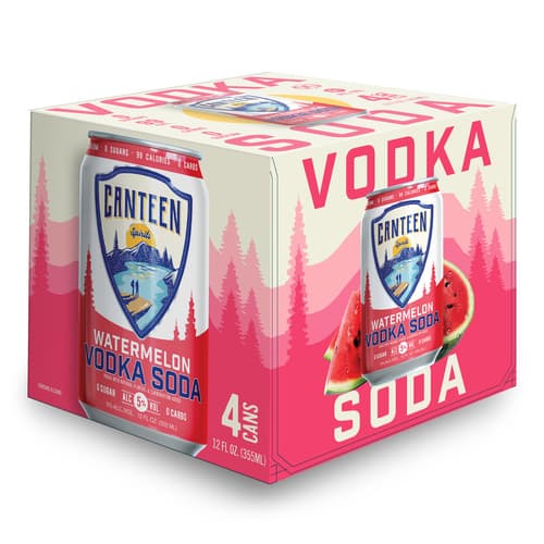 Canteen Vodka + Soda • Watermelon 4pk-12oz