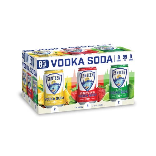 Canteen Vodka + Soda • Tropical Variety Pk 8pk-12oz