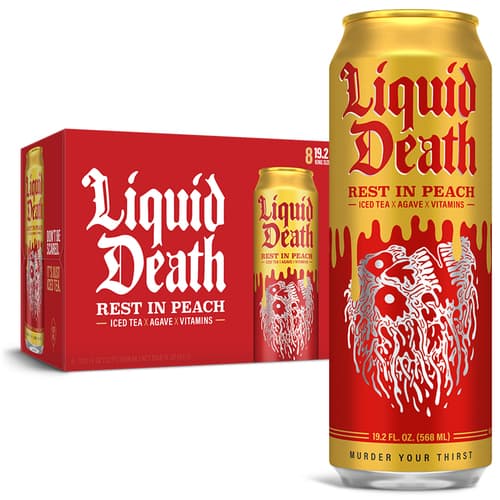 Liquid Death Tea • Rest In Peach Rtd 19oz Can