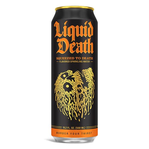 Liquid Death Water • Sparkling Squeezed Tang / Blood